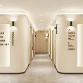 Elegant Modern Beauty Salon Interior With Chandelier Glass Railing And Styling Stations