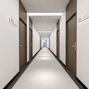 Modern Aisle Corridor 3d model
