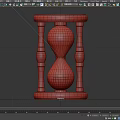 Classic Wooden Hourglass Home Decor Accessory With Sand And Stand