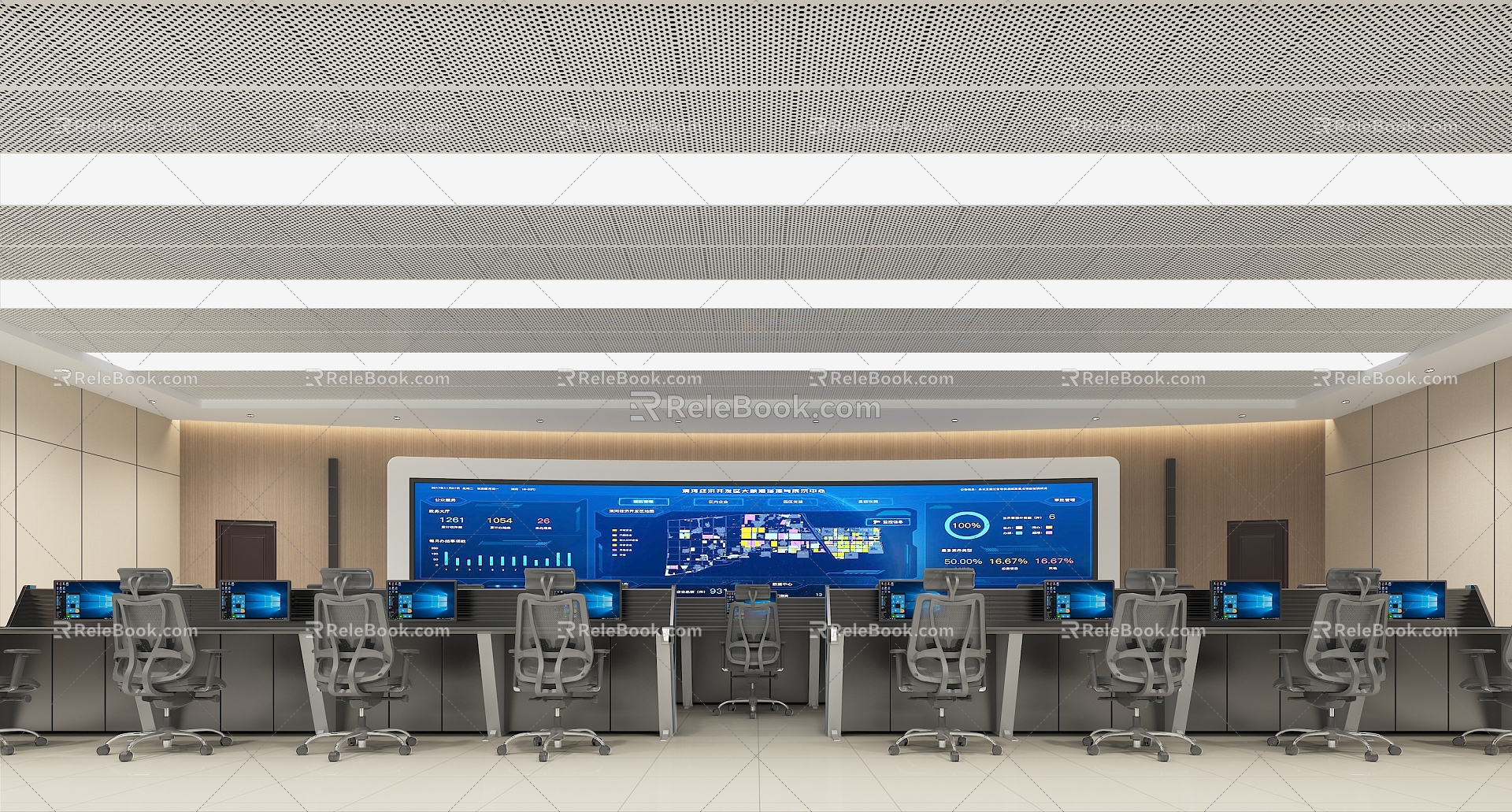 Control Center Control Center Monitoring Room Dispatcher 3d model