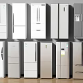 Various Refrigerators And Freezers With Modern Door Designs And Color Options