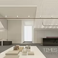 Modern Luxe Commercial Street With Sleek Architectural Design And Glass Facade Lighting