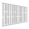 Vertical Wooden Feather Shaped Slats With Black Frame Decorative Screen 3d model