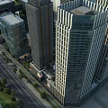 Aerial Planning of Modern Urban High Rise Buildings With Streets and Green Areas Layout