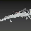 Fighter Jet Sleek White Camouflage Featuring Sharp Nose Cockpit And Twin Engines