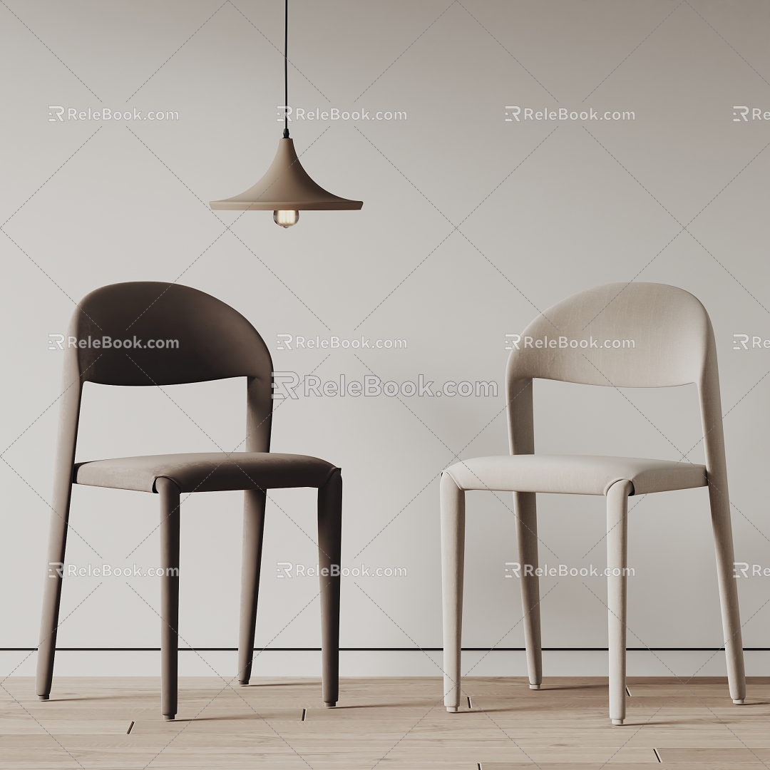 LemaOmbra Dining Chair Single Chair Leisure Chair Coffee Chair Chandelier 3d model