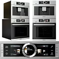 Modern Kitchen Appliances with Built in Ovens and Coffee Machine in Various Styles