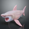 Pink Shark 3D Model With Open Mouth And Realistic Details