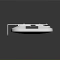 White Plastic Square Component With Holes Grooves And Bottom Support Structure For Electronic Device Base