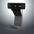 Logi Webcam With Sleek Black Design Built In Microphone And Foldable Stand