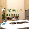 Cozy Bright Leisure Reading Area With Starry Sky Ceiling And Abundant Natural Wooden Bookshelves