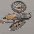 Attack UAV Armed UAV Unmanned Aerial Vehicle Military UAV Future High-tech Low Face Number Low Model Simple Model Game Film and Television Level 3d model