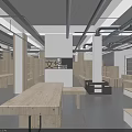 Wenhua Book Store Modern Interior With Wooden Counter And Display Shelves