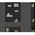 Modern Decorative Cabinet With Multiple Shelves Drawers Built In Lighting And Books