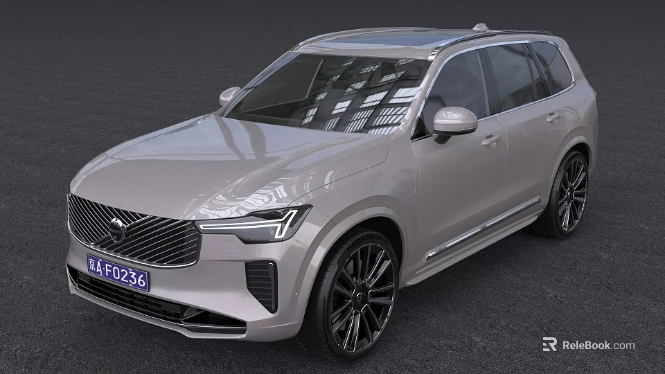 Silver Modern SUV Car With Sleek Exterior Black Alloy Wheels And Front Grille Design 3d model 