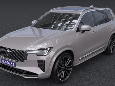Silver Modern SUV Car With Sleek Exterior Black Alloy Wheels And Front Grille Design 3d model