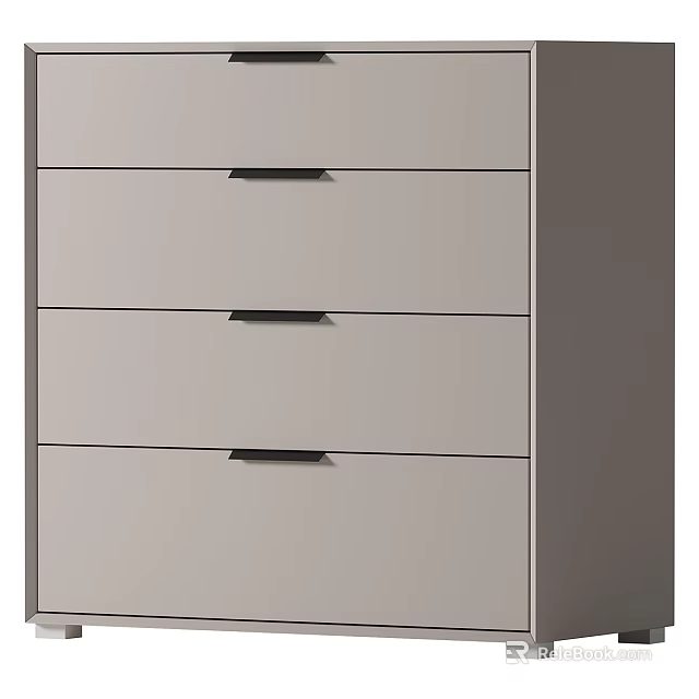 Modern Minimalist Storage Cabinet With Four Functional Drawers And Smooth Surface Design 3d model