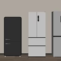 Modern Refrigerators in Black White Gray with Double Door Multi Door Side by Side Styles
