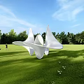 modern pavilion shaped pavilion curved pavilion shaped pavilion sculpture pavilion 3d model