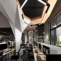 Modern Public Office Space With Desks Computers Ergonomic Chairs And Green Plants
