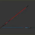 Crossed Blue And Red Swords With Glowing Blades And Black Striped Handles