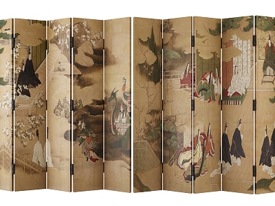 new chinese style screen 3d model