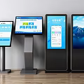 Public Facilities With Vertical Touchscreen Kiosks For Public Information Services 3d model