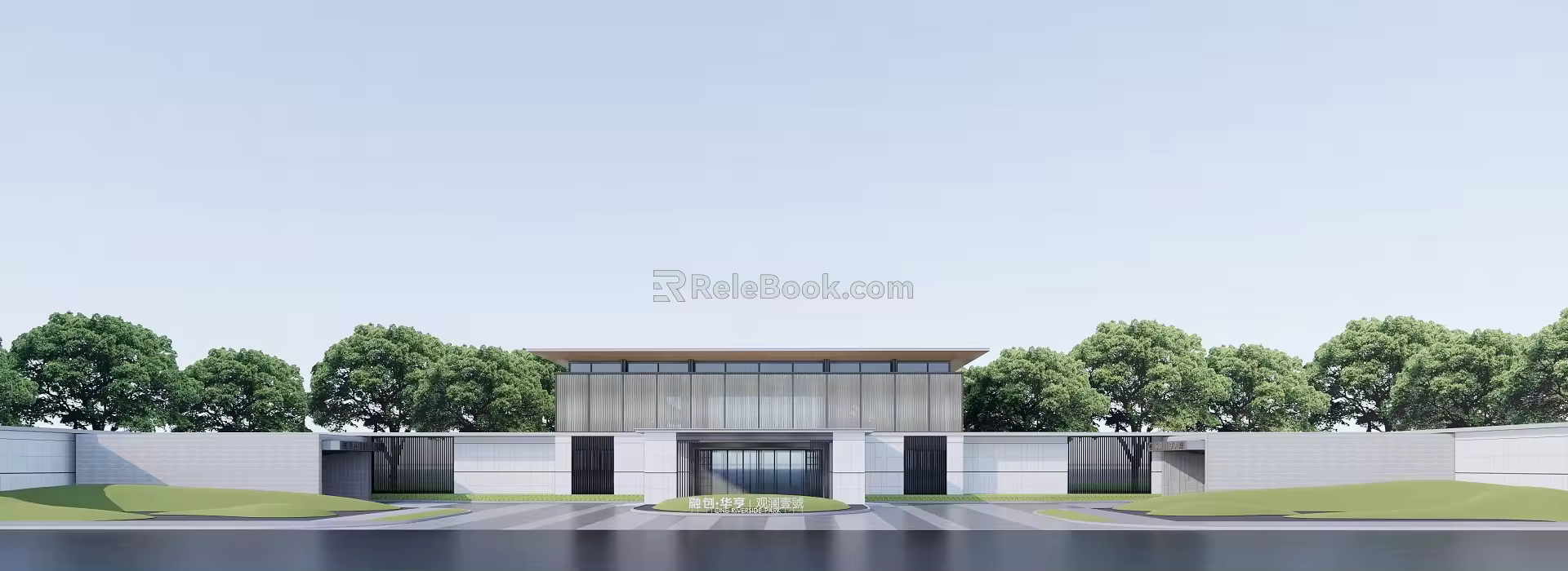 Modern gate atmospheric entrance gate tower square 3d model