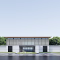 Modern gate atmospheric entrance gate tower square 3d model