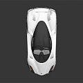 White Modern Sports Car With Sleek Body Black Roof And Aerodynamic Sporty Design