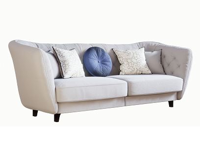 modern double sofa 3d model