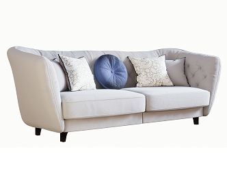 modern double sofa 3d model