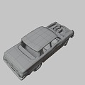 Abandoned cars. 3d model