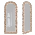 Decorative Mirrors With Textured Beige Frames For Elegant Home Interior Design 3d model