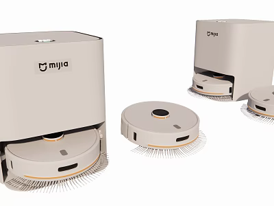 Mijia Robotic Vacuum Cleaners Featuring Multiple Models Modern Design And Efficient Cleaning 3d model
