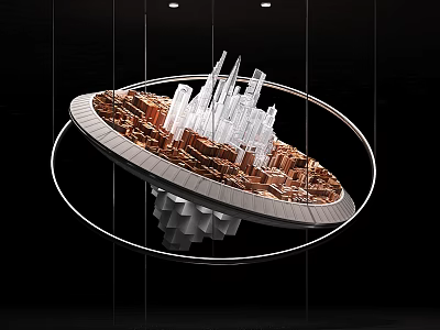 Modern art sand table 3d model