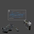 Futuristic Sci Fi Weapon Design With White And Black Color Scheme