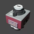 Modern Multifunctional Red Gray Entertainment Device With Round Top And USB Ports