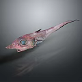 Fish Shaped Decorative Household Item In Pink Blue With Large Eyes And Slender Body