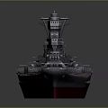 Warship Displaying Long Deck Turrets Hull Structure And Naval Military Architecture Design