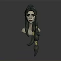 Female Fantasy Character Creature 3D Model With Braided Hairstyle And Pointed Ears