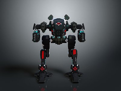 Mech Warrior Mech Soldier Machine Battlearm Mechanical Battlearm Machine Fighter Robot 3d model