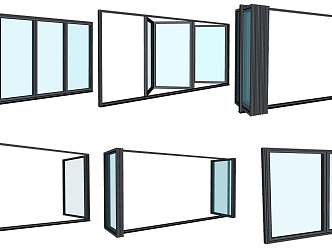 modern folding door 3d model