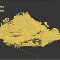 Wood And Stone Landscape Model Featuring Natural Texture And Detailed Plant Elements