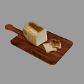 Bread Toast Food 3d model
