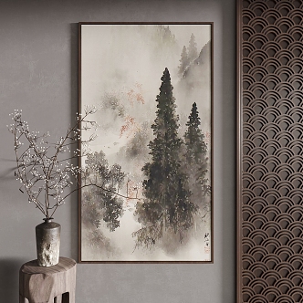 New Chinese Decorative Painting 3d model