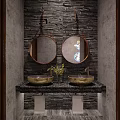 Modern Bar Interior Design With Green Plants Hanging Lights Neon Accents And Wine Racks