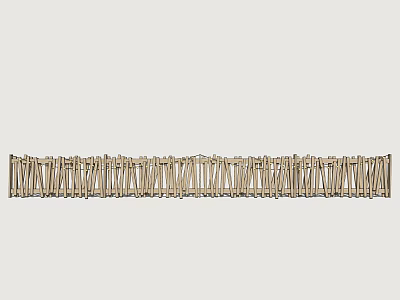 Light Brown Woven Bamboo Fence With Natural Material And Decorative Design For Outdoor Garden 3d model