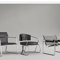 Modern Leisure Chairs With Leather Upholstery And Metal Frames In Multiple Styles