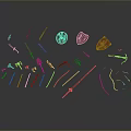 Ancient weapons Cold weapons Medieval items Medieval weapons Swords, spears, halberds, axe hooks 3d model